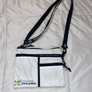Love unites adidas cross body bag/purse